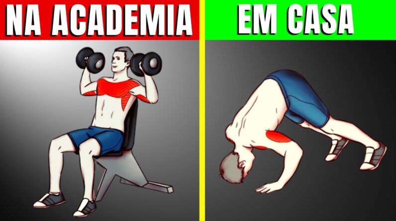 6 Exercícios de Academia que você pode Fazer EM CASA / Treino Sem Equipamentos | CORPO HIPERTROFIADO